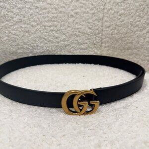 Gucci Leather belt with Double G buckle Women's Size Gucci 90